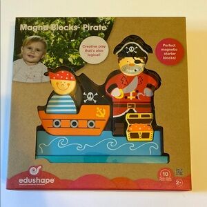 Edushape Magna Blocks Pirate Set Colorful Magnetic Toy 10 pieces